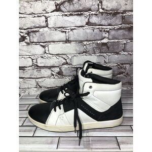 Sean John Hardlined White Leather Black Basketball Sneakers Men’s Sz 13M US/47EU
